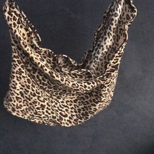 Leopard print tube top